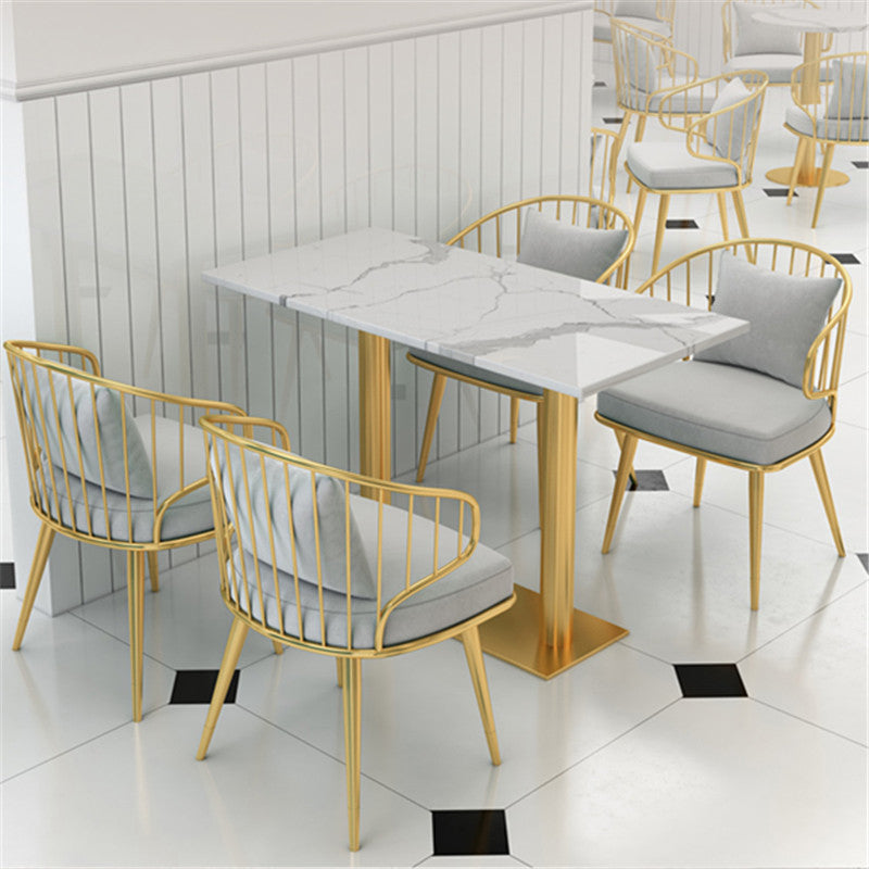 Metal Arm Chair Glam Style Windsor Back Dining Chair for Dining Room Clearhalo 'Dining Chairs' 'Dining Tables & Seating' 'dining_chair' 'furn' 'furn_dining_chair' 'Furniture' 'furniture_dining_chair' 'Kitchen & Dining Furniture' 4978460