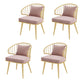 Metal Arm Chair Glam Style Windsor Back Dining Chair for Dining Room Pink 4 Piece Set Clearhalo 'Dining Chairs' 'Dining Tables & Seating' 'dining_chair' 'furn' 'furn_dining_chair' 'Furniture' 'furniture_dining_chair' 'Kitchen & Dining Furniture' 4978474