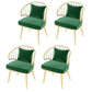 Metal Arm Chair Glam Style Windsor Back Dining Chair for Dining Room Green 4 Piece Set Clearhalo 'Dining Chairs' 'Dining Tables & Seating' 'dining_chair' 'furn' 'furn_dining_chair' 'Furniture' 'furniture_dining_chair' 'Kitchen & Dining Furniture' 4978477