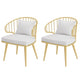 Metal Arm Chair Glam Style Windsor Back Dining Chair for Dining Room White 2 Piece Set Clearhalo 'Dining Chairs' 'Dining Tables & Seating' 'dining_chair' 'furn' 'furn_dining_chair' 'Furniture' 'furniture_dining_chair' 'Kitchen & Dining Furniture' 4978479