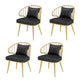 Metal Arm Chair Glam Style Windsor Back Dining Chair for Dining Room Black 4 Piece Set Clearhalo 'Dining Chairs' 'Dining Tables & Seating' 'dining_chair' 'furn' 'furn_dining_chair' 'Furniture' 'furniture_dining_chair' 'Kitchen & Dining Furniture' 4978483