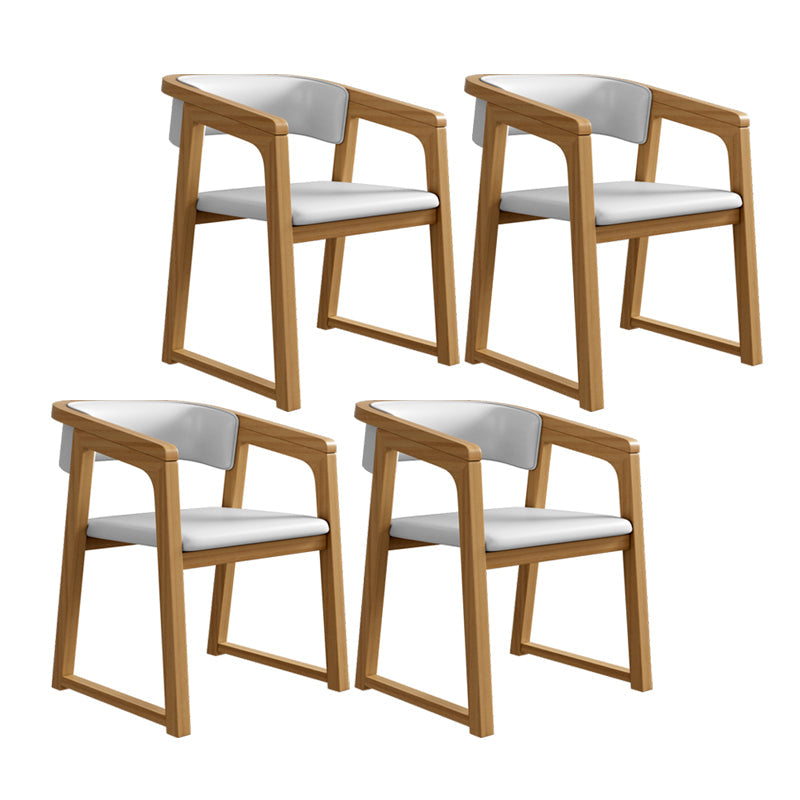 Modern Style Dining Chairs Solid Wood Side Chairs for Dining Room Wood With Arms 4 Piece Set Clearhalo 'Dining Chairs' 'Dining Tables & Seating' 'dining_chair' 'furn' 'furn_dining_chair' 'Furniture' 'furniture_dining_chair' 'Kitchen & Dining Furniture' 4978495