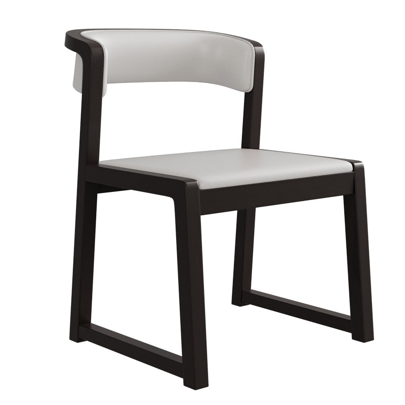 Modern Style Dining Chairs Solid Wood Side Chairs for Dining Room Black Armless 1 Piece Clearhalo 'Dining Chairs' 'Dining Tables & Seating' 'dining_chair' 'furn' 'furn_dining_chair' 'Furniture' 'furniture_dining_chair' 'Kitchen & Dining Furniture' 4978503