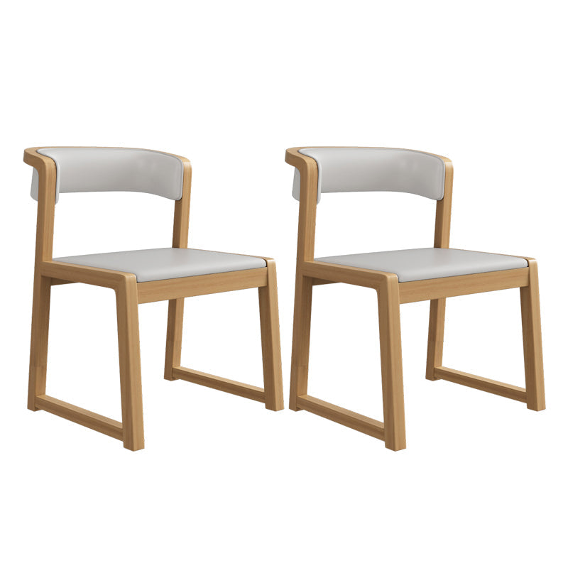 Modern Style Dining Chairs Solid Wood Side Chairs for Dining Room Wood Armless 2 Piece Set Clearhalo 'Dining Chairs' 'Dining Tables & Seating' 'dining_chair' 'furn' 'furn_dining_chair' 'Furniture' 'furniture_dining_chair' 'Kitchen & Dining Furniture' 4978511
