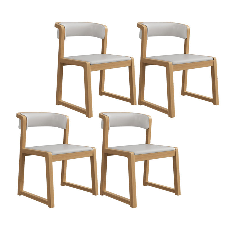 Modern Style Dining Chairs Solid Wood Side Chairs for Dining Room Wood Armless 4 Piece Set Clearhalo 'Dining Chairs' 'Dining Tables & Seating' 'dining_chair' 'furn' 'furn_dining_chair' 'Furniture' 'furniture_dining_chair' 'Kitchen & Dining Furniture' 4978512
