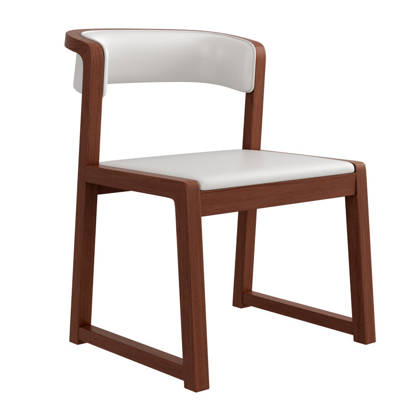 Modern Style Dining Chairs Solid Wood Side Chairs for Dining Room Walnut Armless 1 Piece Clearhalo 'Dining Chairs' 'Dining Tables & Seating' 'dining_chair' 'furn' 'furn_dining_chair' 'Furniture' 'furniture_dining_chair' 'Kitchen & Dining Furniture' 4978513