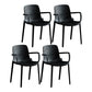 Modern Plastic Contemporary Kitchen Chair Arm Solid Back Dining Room Chair Black 4 Piece Set Clearhalo 'Dining Chairs' 'Dining Tables & Seating' 'dining_chair' 'furn' 'furn_dining_chair' 'Furniture' 'furniture_dining_chair' 'Kitchen & Dining Furniture' 4978520