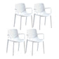 Modern Plastic Contemporary Kitchen Chair Arm Solid Back Dining Room Chair White 4 Piece Set Clearhalo 'Dining Chairs' 'Dining Tables & Seating' 'dining_chair' 'furn' 'furn_dining_chair' 'Furniture' 'furniture_dining_chair' 'Kitchen & Dining Furniture' 4978529