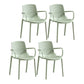 Modern Plastic Contemporary Kitchen Chair Arm Solid Back Dining Room Chair Green 4 Piece Set Clearhalo 'Dining Chairs' 'Dining Tables & Seating' 'dining_chair' 'furn' 'furn_dining_chair' 'Furniture' 'furniture_dining_chair' 'Kitchen & Dining Furniture' 4978537