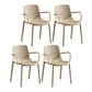 Modern Plastic Contemporary Kitchen Chair Arm Solid Back Dining Room Chair Camel 4 Piece Set Clearhalo 'Dining Chairs' 'Dining Tables & Seating' 'dining_chair' 'furn' 'furn_dining_chair' 'Furniture' 'furniture_dining_chair' 'Kitchen & Dining Furniture' 4978540