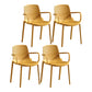 Modern Plastic Contemporary Kitchen Chair Arm Solid Back Dining Room Chair Ginger 4 Piece Set Clearhalo 'Dining Chairs' 'Dining Tables & Seating' 'dining_chair' 'furn' 'furn_dining_chair' 'Furniture' 'furniture_dining_chair' 'Kitchen & Dining Furniture' 4978542