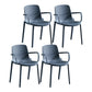 Modern Plastic Contemporary Kitchen Chair Arm Solid Back Dining Room Chair Gray-Blue 4 Piece Set Clearhalo 'Dining Chairs' 'Dining Tables & Seating' 'dining_chair' 'furn' 'furn_dining_chair' 'Furniture' 'furniture_dining_chair' 'Kitchen & Dining Furniture' 4978546
