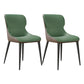 Modern Parsons Side Chair Leather Indoor Dining Chair (Set of 2) Turquoise 2 Piece Set Clearhalo 'Dining Chairs' 'Dining Tables & Seating' 'dining_chair' 'furn' 'furn_dining_chair' 'Furniture' 'furniture_dining_chair' 'Kitchen & Dining Furniture' 4978560
