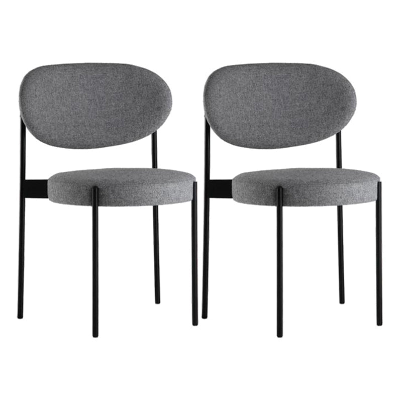 Modern Style Side Chair Open Back Armless Dining Chair for Home Grey 2 Piece Set Clearhalo 'Dining Chairs' 'Dining Tables & Seating' 'dining_chair' 'furn' 'furn_dining_chair' 'Furniture' 'furniture_dining_chair' 'Kitchen & Dining Furniture' 4978569