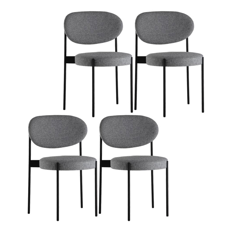 Modern Style Side Chair Open Back Armless Dining Chair for Home Grey 4 Piece Set Clearhalo 'Dining Chairs' 'Dining Tables & Seating' 'dining_chair' 'furn' 'furn_dining_chair' 'Furniture' 'furniture_dining_chair' 'Kitchen & Dining Furniture' 4978572