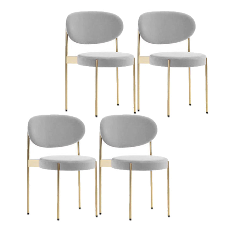 Modern Style Side Chair Open Back Armless Dining Chair for Home Light Gray 4 Piece Set Clearhalo 'Dining Chairs' 'Dining Tables & Seating' 'dining_chair' 'furn' 'furn_dining_chair' 'Furniture' 'furniture_dining_chair' 'Kitchen & Dining Furniture' 4978577