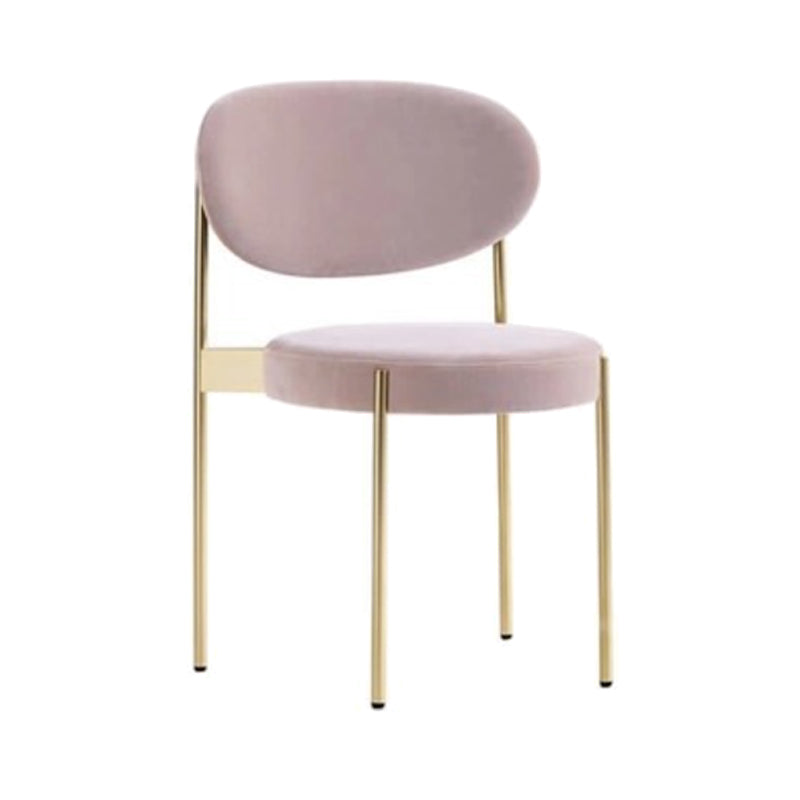 Modern Style Side Chair Open Back Armless Dining Chair for Home Pink 1 Piece Clearhalo 'Dining Chairs' 'Dining Tables & Seating' 'dining_chair' 'furn' 'furn_dining_chair' 'Furniture' 'furniture_dining_chair' 'Kitchen & Dining Furniture' 4978580