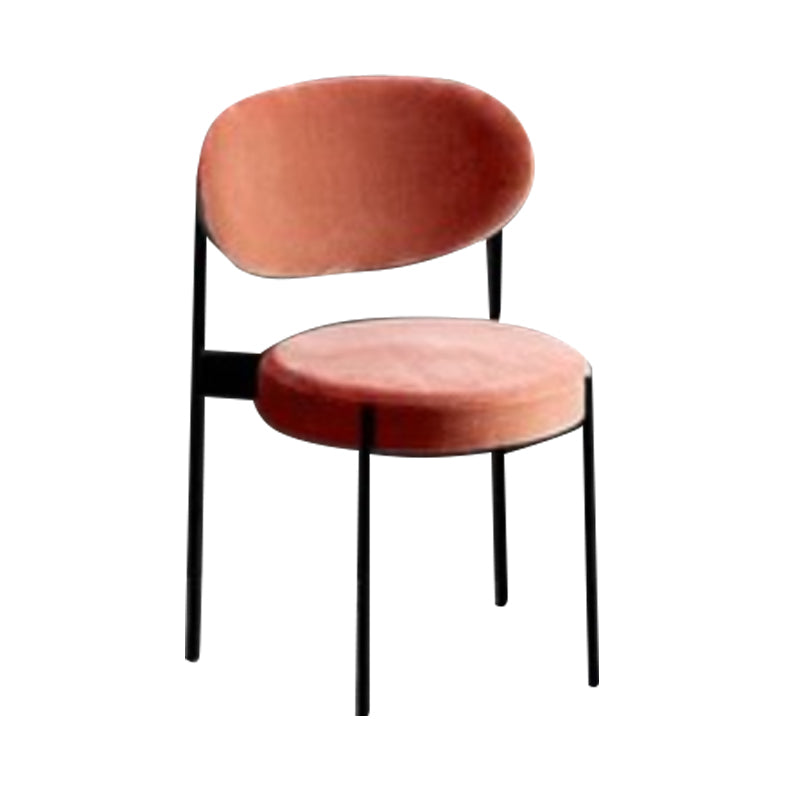 Modern Style Side Chair Open Back Armless Dining Chair for Home Orange 1 Piece Clearhalo 'Dining Chairs' 'Dining Tables & Seating' 'dining_chair' 'furn' 'furn_dining_chair' 'Furniture' 'furniture_dining_chair' 'Kitchen & Dining Furniture' 4978586