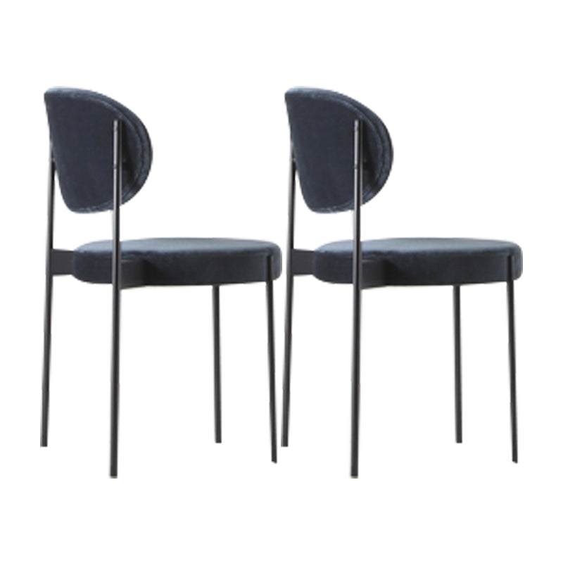 Modern Style Side Chair Open Back Armless Dining Chair for Home Blue 2 Piece Set Clearhalo 'Dining Chairs' 'Dining Tables & Seating' 'dining_chair' 'furn' 'furn_dining_chair' 'Furniture' 'furniture_dining_chair' 'Kitchen & Dining Furniture' 4978591