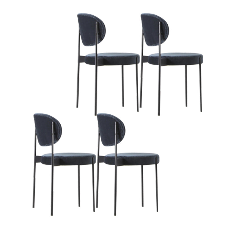 Modern Style Side Chair Open Back Armless Dining Chair for Home Blue 4 Piece Set Clearhalo 'Dining Chairs' 'Dining Tables & Seating' 'dining_chair' 'furn' 'furn_dining_chair' 'Furniture' 'furniture_dining_chair' 'Kitchen & Dining Furniture' 4978592