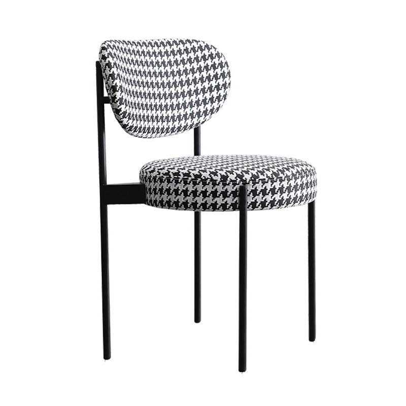 Modern Style Side Chair Open Back Armless Dining Chair for Home Black White 1 Piece Clearhalo 'Dining Chairs' 'Dining Tables & Seating' 'dining_chair' 'furn' 'furn_dining_chair' 'Furniture' 'furniture_dining_chair' 'Kitchen & Dining Furniture' 4978596