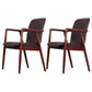Arm Dining Chairs Modern Solid Wood Side Chairs for Dining Room Black 2 Piece Set Clearhalo 'Dining Chairs' 'Dining Tables & Seating' 'dining_chair' 'furn' 'furn_dining_chair' 'Furniture' 'furniture_dining_chair' 'Kitchen & Dining Furniture' 4978602