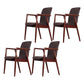 Arm Dining Chairs Modern Solid Wood Side Chairs for Dining Room Black 4 Piece Set Clearhalo 'Dining Chairs' 'Dining Tables & Seating' 'dining_chair' 'furn' 'furn_dining_chair' 'Furniture' 'furniture_dining_chair' 'Kitchen & Dining Furniture' 4978604