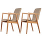 Arm Dining Chairs Modern Solid Wood Side Chairs for Dining Room Wood 2 Piece Set Clearhalo 'Dining Chairs' 'Dining Tables & Seating' 'dining_chair' 'furn' 'furn_dining_chair' 'Furniture' 'furniture_dining_chair' 'Kitchen & Dining Furniture' 4978608