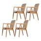Arm Dining Chairs Modern Solid Wood Side Chairs for Dining Room Wood 4 Piece Set Clearhalo 'Dining Chairs' 'Dining Tables & Seating' 'dining_chair' 'furn' 'furn_dining_chair' 'Furniture' 'furniture_dining_chair' 'Kitchen & Dining Furniture' 4978611