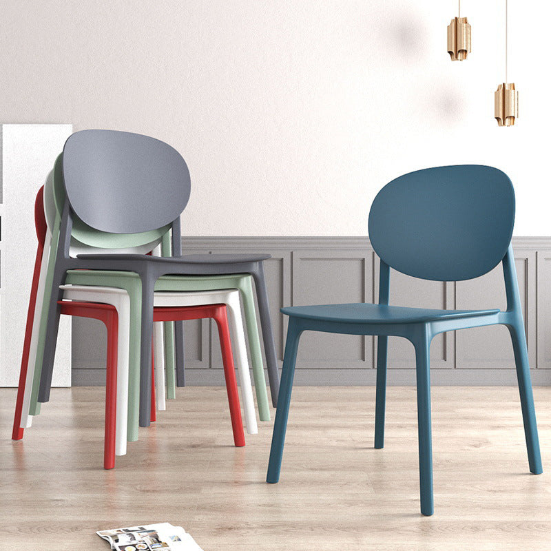 Plastic Contemporary Kitchen Dining Chair Armless Open Back Chair Clearhalo 'Dining Chairs' 'Dining Tables & Seating' 'dining_chair' 'furn' 'furn_dining_chair' 'Furniture' 'furniture_dining_chair' 'Kitchen & Dining Furniture' 4978622