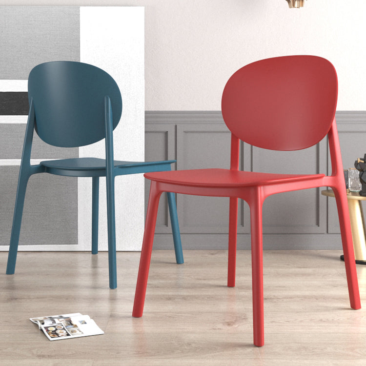 Plastic Contemporary Kitchen Dining Chair Armless Open Back Chair Clearhalo 'Dining Chairs' 'Dining Tables & Seating' 'dining_chair' 'furn' 'furn_dining_chair' 'Furniture' 'furniture_dining_chair' 'Kitchen & Dining Furniture' 4978624