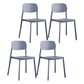 Plastic Contemporary Kitchen Dining Chair Armless Open Back Chair Grey 4 Piece Set Clearhalo 'Dining Chairs' 'Dining Tables & Seating' 'dining_chair' 'furn' 'furn_dining_chair' 'Furniture' 'furniture_dining_chair' 'Kitchen & Dining Furniture' 4978625