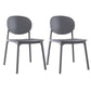 Plastic Contemporary Kitchen Dining Chair Armless Open Back Chair Light Gray 2 Piece Set Clearhalo 'Dining Chairs' 'Dining Tables & Seating' 'dining_chair' 'furn' 'furn_dining_chair' 'Furniture' 'furniture_dining_chair' 'Kitchen & Dining Furniture' 4978627
