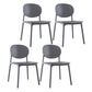 Plastic Contemporary Kitchen Dining Chair Armless Open Back Chair Light Gray 4 Piece Set Clearhalo 'Dining Chairs' 'Dining Tables & Seating' 'dining_chair' 'furn' 'furn_dining_chair' 'Furniture' 'furniture_dining_chair' 'Kitchen & Dining Furniture' 4978629