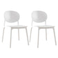 Plastic Contemporary Kitchen Dining Chair Armless Open Back Chair White 2 Piece Set Clearhalo 'Dining Chairs' 'Dining Tables & Seating' 'dining_chair' 'furn' 'furn_dining_chair' 'Furniture' 'furniture_dining_chair' 'Kitchen & Dining Furniture' 4978630