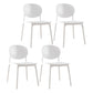 Plastic Contemporary Kitchen Dining Chair Armless Open Back Chair White 4 Piece Set Clearhalo 'Dining Chairs' 'Dining Tables & Seating' 'dining_chair' 'furn' 'furn_dining_chair' 'Furniture' 'furniture_dining_chair' 'Kitchen & Dining Furniture' 4978633