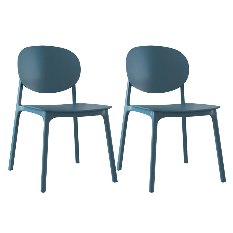 Plastic Contemporary Kitchen Dining Chair Armless Open Back Chair Light Blue 2 Piece Set Clearhalo 'Dining Chairs' 'Dining Tables & Seating' 'dining_chair' 'furn' 'furn_dining_chair' 'Furniture' 'furniture_dining_chair' 'Kitchen & Dining Furniture' 4978646