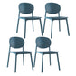 Plastic Contemporary Kitchen Dining Chair Armless Open Back Chair Light Blue 4 Piece Set Clearhalo 'Dining Chairs' 'Dining Tables & Seating' 'dining_chair' 'furn' 'furn_dining_chair' 'Furniture' 'furniture_dining_chair' 'Kitchen & Dining Furniture' 4978647