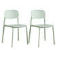 Plastic Contemporary Kitchen Dining Chair Armless Open Back Chair Green 2 Piece Set Clearhalo 'Dining Chairs' 'Dining Tables & Seating' 'dining_chair' 'furn' 'furn_dining_chair' 'Furniture' 'furniture_dining_chair' 'Kitchen & Dining Furniture' 4978648