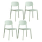 Plastic Contemporary Kitchen Dining Chair Armless Open Back Chair Green 4 Piece Set Clearhalo 'Dining Chairs' 'Dining Tables & Seating' 'dining_chair' 'furn' 'furn_dining_chair' 'Furniture' 'furniture_dining_chair' 'Kitchen & Dining Furniture' 4978649