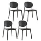 Plastic Contemporary Kitchen Dining Chair Armless Open Back Chair Textured Black 4 Piece Set Clearhalo 'Dining Chairs' 'Dining Tables & Seating' 'dining_chair' 'furn' 'furn_dining_chair' 'Furniture' 'furniture_dining_chair' 'Kitchen & Dining Furniture' 4978653