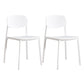 Plastic Contemporary Kitchen Dining Chair Armless Open Back Chair Textured White 2 Piece Set Clearhalo 'Dining Chairs' 'Dining Tables & Seating' 'dining_chair' 'furn' 'furn_dining_chair' 'Furniture' 'furniture_dining_chair' 'Kitchen & Dining Furniture' 4978654