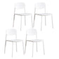 Plastic Contemporary Kitchen Dining Chair Armless Open Back Chair Textured White 4 Piece Set Clearhalo 'Dining Chairs' 'Dining Tables & Seating' 'dining_chair' 'furn' 'furn_dining_chair' 'Furniture' 'furniture_dining_chair' 'Kitchen & Dining Furniture' 4978655