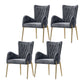 Glam Style Dining Arm Chair Upholstered Dining Chair for Dining Room Grey Velvet 4 Piece Set Clearhalo 'Dining Chairs' 'Dining Tables & Seating' 'dining_chair' 'furn' 'furn_dining_chair' 'Furniture' 'furniture_dining_chair' 'Kitchen & Dining Furniture' 4978667
