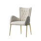 Glam Style Dining Arm Chair Upholstered Dining Chair for Dining Room White Velvet 1 Piece Clearhalo 'Dining Chairs' 'Dining Tables & Seating' 'dining_chair' 'furn' 'furn_dining_chair' 'Furniture' 'furniture_dining_chair' 'Kitchen & Dining Furniture' 4978669