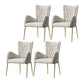 Glam Style Dining Arm Chair Upholstered Dining Chair for Dining Room White Velvet 4 Piece Set Clearhalo 'Dining Chairs' 'Dining Tables & Seating' 'dining_chair' 'furn' 'furn_dining_chair' 'Furniture' 'furniture_dining_chair' 'Kitchen & Dining Furniture' 4978672