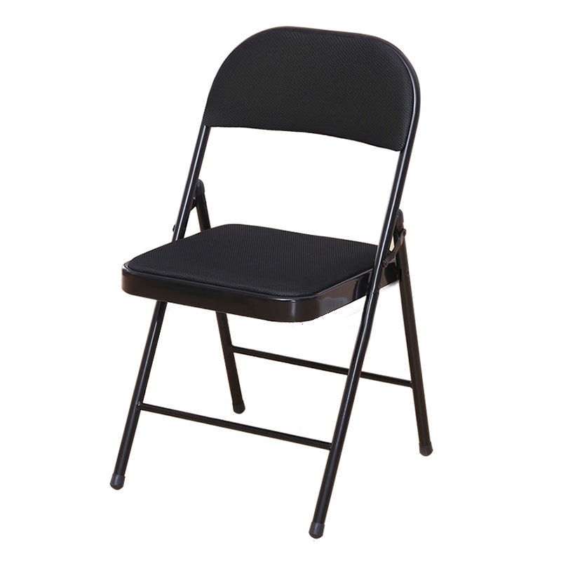 Modern Style Side Chair Open Back Folding Indoor Dining Chair Black Cotton 1 Piece Clearhalo 'Dining Chairs' 'Dining Tables & Seating' 'dining_chair' 'furn' 'furn_dining_chair' 'Furniture' 'furniture_dining_chair' 'Kitchen & Dining Furniture' 4978694