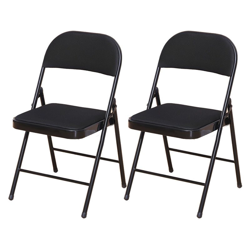 Modern Style Side Chair Open Back Folding Indoor Dining Chair Black Cotton 2 Piece Set Clearhalo 'Dining Chairs' 'Dining Tables & Seating' 'dining_chair' 'furn' 'furn_dining_chair' 'Furniture' 'furniture_dining_chair' 'Kitchen & Dining Furniture' 4978695