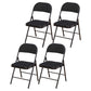 Modern Style Side Chair Open Back Folding Indoor Dining Chair Black Cotton 4 Piece Set Clearhalo 'Dining Chairs' 'Dining Tables & Seating' 'dining_chair' 'furn' 'furn_dining_chair' 'Furniture' 'furniture_dining_chair' 'Kitchen & Dining Furniture' 4978697