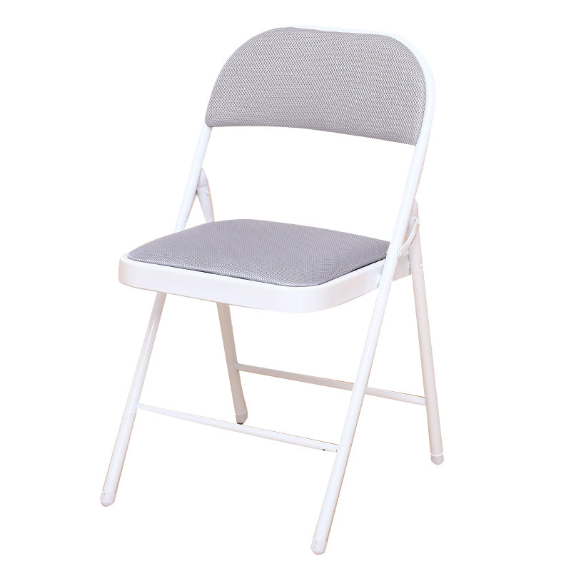 Modern Style Side Chair Open Back Folding Indoor Dining Chair Grey Cotton 1 Piece Clearhalo 'Dining Chairs' 'Dining Tables & Seating' 'dining_chair' 'furn' 'furn_dining_chair' 'Furniture' 'furniture_dining_chair' 'Kitchen & Dining Furniture' 4978706